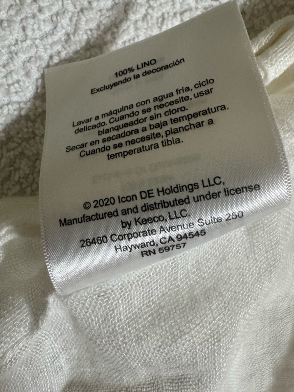 Fieldcrest luxury Curtain Panels White Linen with rod pocked 48"x77" - Picture 4 of 9